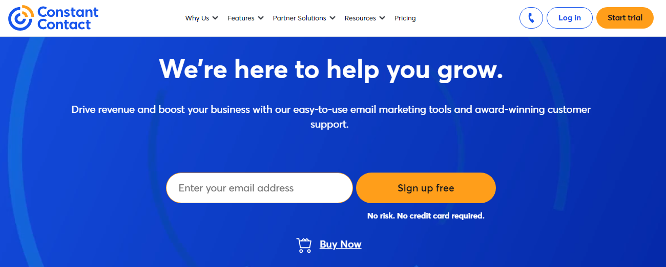 Constant Contact Review: Feature, Pricing & More 2 constant image landing po