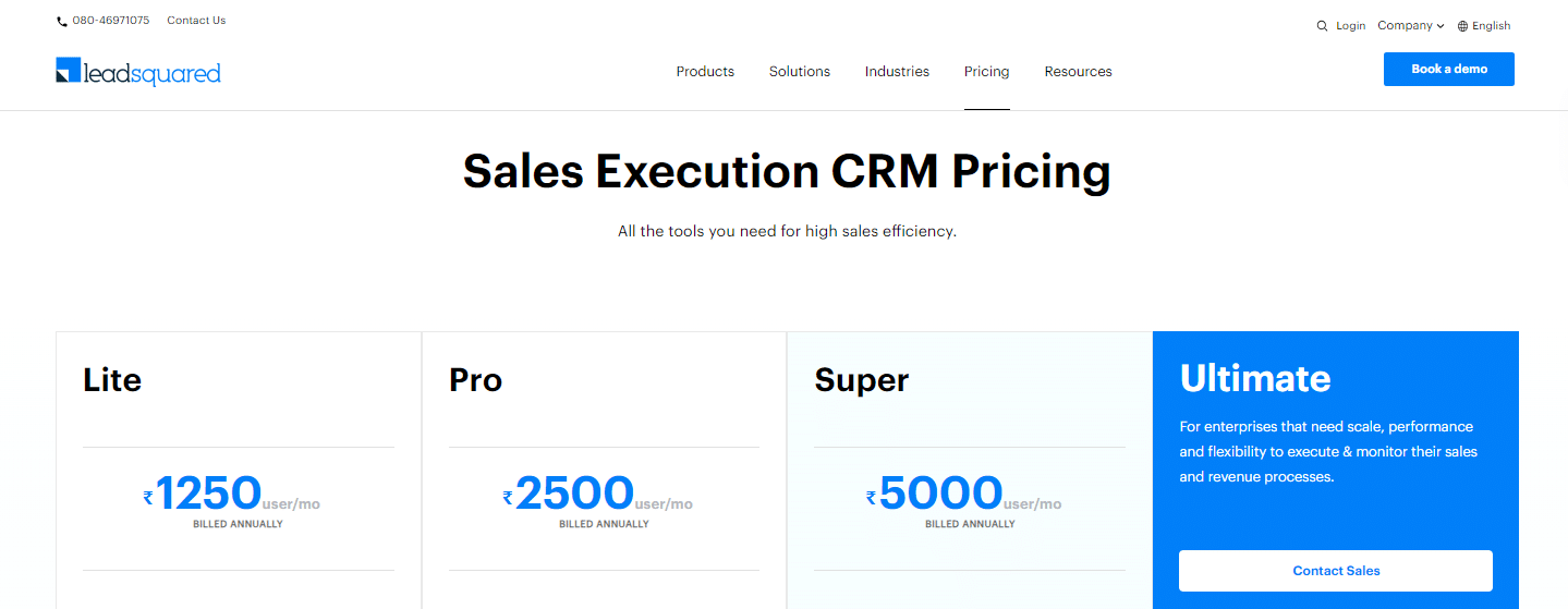 Freshsales vs. Leadsquared: Leadsquared Pricing Plans Freshsales vs. Leadsquared: Leadsquared Pricing Plans