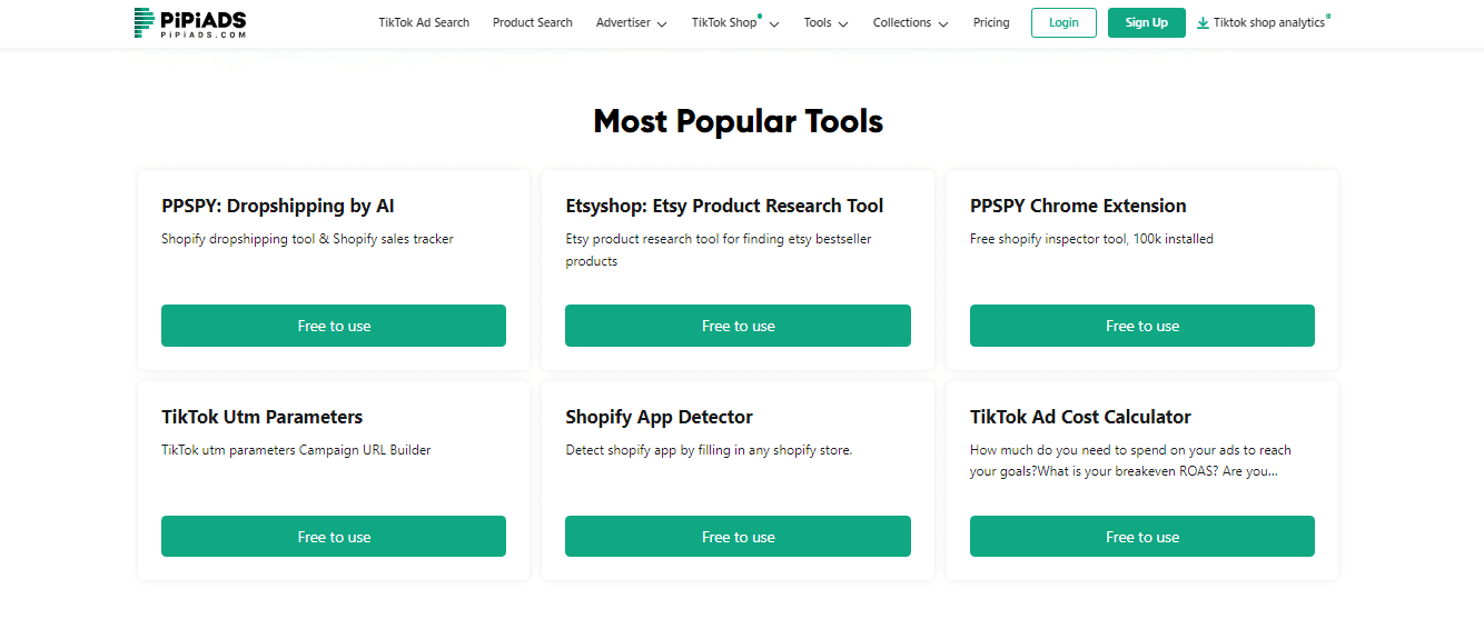 PipiAds Most Popular Tools